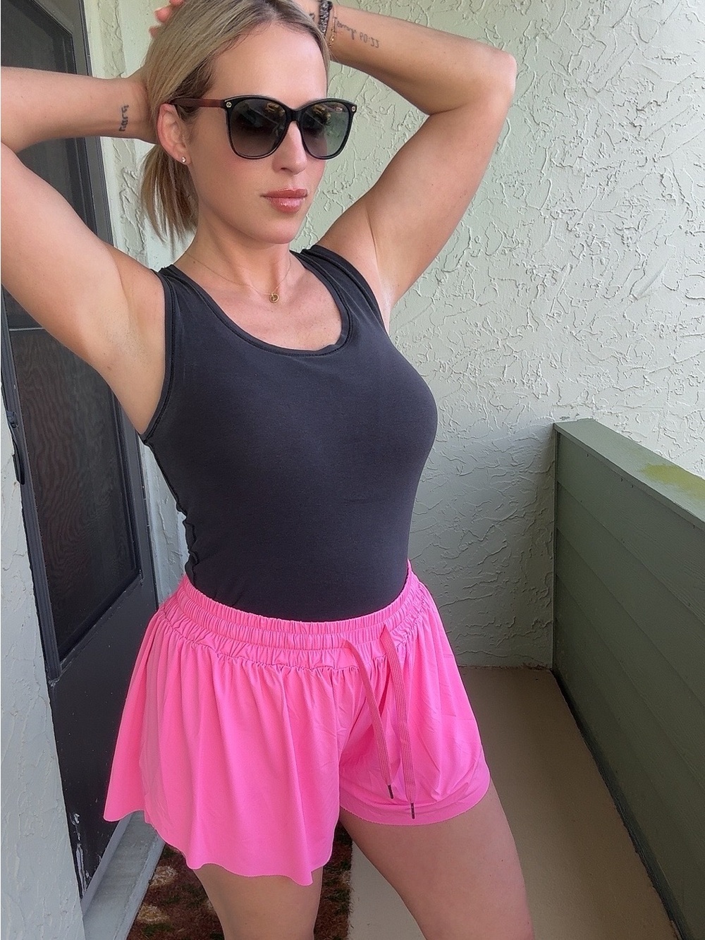 Neon Pink Athletic Shorts